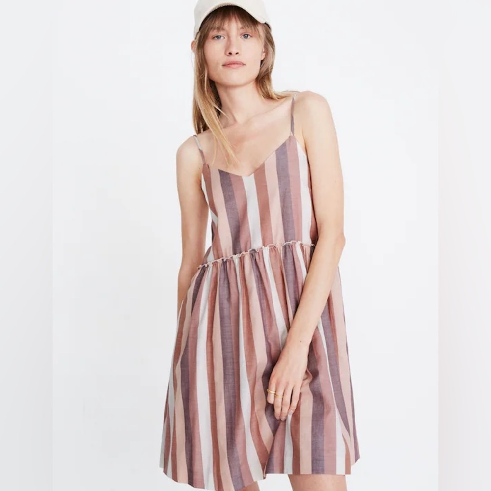 Madewell Ruffle-Waist Babydoll Cami Dress Size Medium